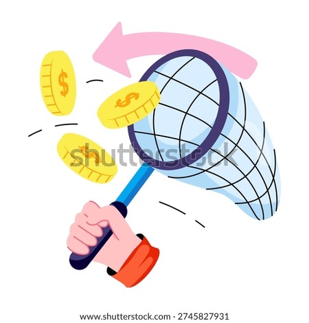 Vector design of catch money 
