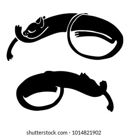 Vector design with cats
Executed in black and white style.
Can be used for printing on paper, stickers, badges, bijouterie, in textiles.