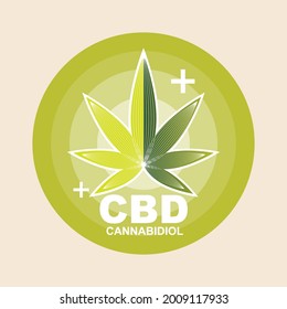 Vector design CBD badge for advertising or business template