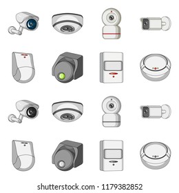 Vector design of cctv and camera icon. Collection of cctv and system stock symbol for web.