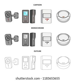 Vector design of cctv and camera icon. Collection of cctv and system stock vector illustration.
