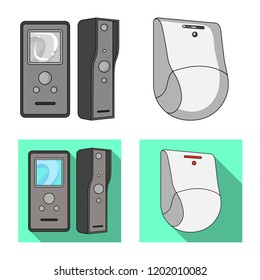 Vector design of cctv and camera logo. Collection of cctv and system vector icon for stock.
