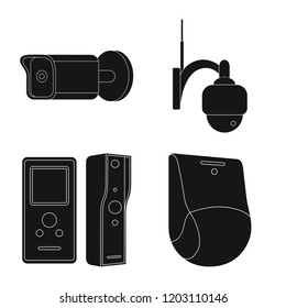 Vector design of cctv and camera logo. Collection of cctv and system stock vector illustration.