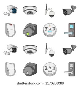 Vector design of cctv and camera symbol. Set of cctv and system vector icon for stock.