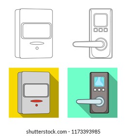 Vector design of cctv and camera symbol. Collection of cctv and system stock symbol for web.