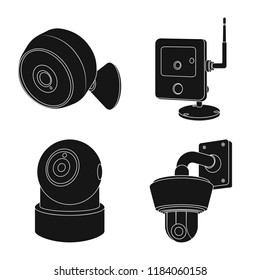 Vector design of cctv and camera symbol. Set of cctv and system vector icon for stock.
