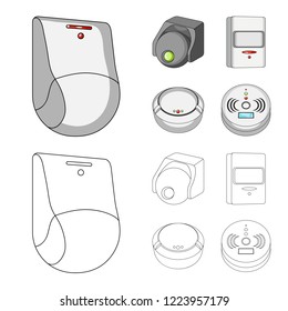 Vector design of cctv and camera symbol. Collection of cctv and system vector icon for stock.