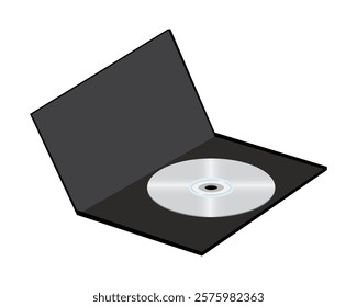 vector design of a CD or DVD drive which is usually used to store data, files or videos, songs and even films in its black storage area