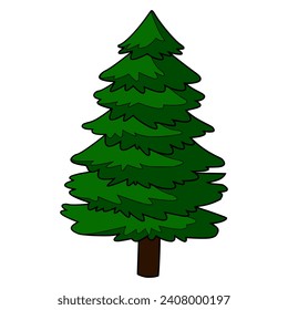 Vector design of a cedar tree 