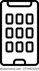Estilo del icono del teléfono celular del diseño del Vector