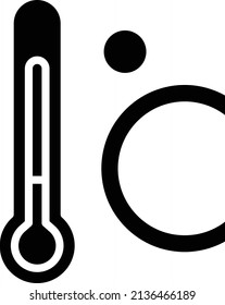 Estilo de icono Celsius de diseño de vectores