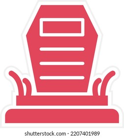 Estilo de icono del cementerio de diseño de vectores