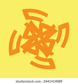 vector design for ceramic or tile design. dark yellow on a light yellow background.