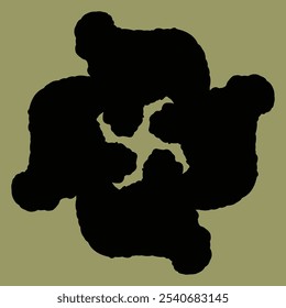 vector design for ceramic or tile motifs with dog motifs in soft colors