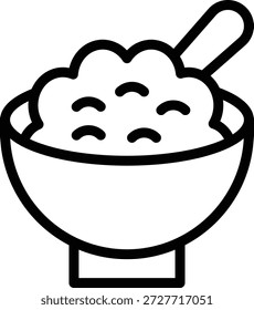 Design de vetor estilo ícone tigela de cereais