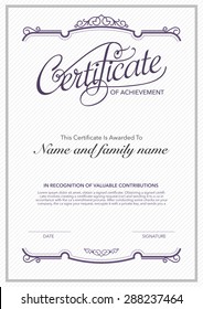 vector design certificate. luxury, modern,