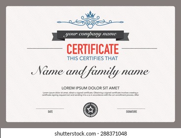 vector design certificate. luxury, modern,