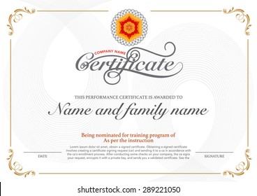 vector design certificate. luxury, modern,