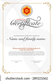 vector design certificate. luxury, modern,