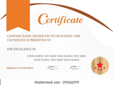 Certificate Templatediploma Layouta4 Size Vector Stock Vector (Royalty ...