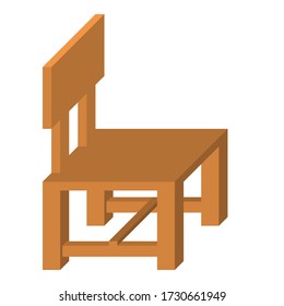 vector design of a chair that looks 3d