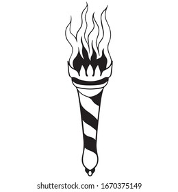 vector design, champion symbol, fire emblem, hot illustration, torch illustration, icon