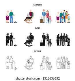 Vector design of character and avatar  icon. Set of character and portrait stock symbol for web.