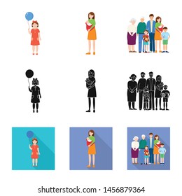 Vector design of character and avatar logo. Set of character and portrait vector icon for stock. Vector design of character and avatar logo. Set of character and portrait vector icon for stock.