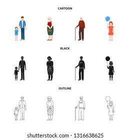 Vector design of character and avatar  sign. Collection of character and portrait vector icon for stock.