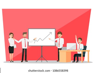 Vector design The character of business meeting.