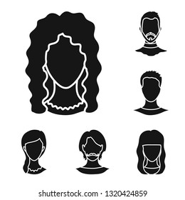 Vector design of character and profile icon. Collection of character and dummy stock vector illustration.