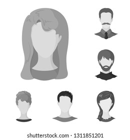 Vector design of character and profile logo. Collection of character and dummy stock symbol for web.