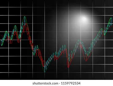 vector design of chart growth finance 