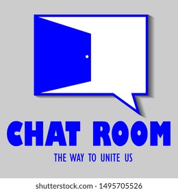 vector design of chat room badge