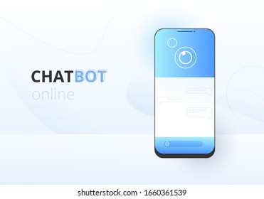 Vector Design Chatbot Banner Background Concept Stock Vector (Royalty ...