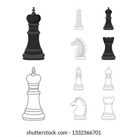 Vector design of checkmate and thin icon. Set of checkmate and target vector icon for stock.