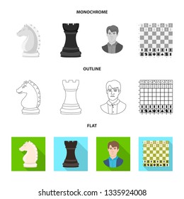 Vector design of checkmate and thin logo. Set of checkmate and target vector icon for stock.