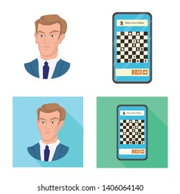 Vector design of checkmate and thin logo. Set of checkmate and target stock symbol for web.