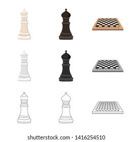 Vector design of checkmate and thin logo. Set of checkmate and target stock symbol for web.