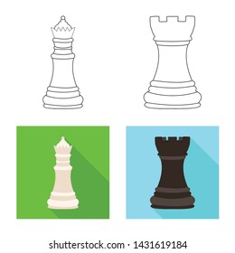 Vector design of checkmate and thin logo. Set of checkmate and target stock symbol for web.
