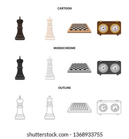 Vector design of checkmate and thin sign. Collection of checkmate and target stock symbol for web.