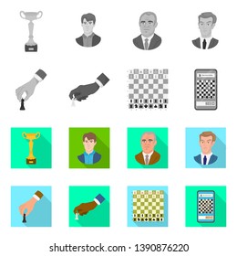 Vector design of checkmate and thin sign. Collection of checkmate and target stock symbol for web.