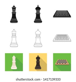 Vector design of checkmate and thin sign. Set of checkmate and target stock symbol for web.