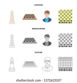 Vector design of checkmate and thin symbol. Set of checkmate and target stock vector illustration.