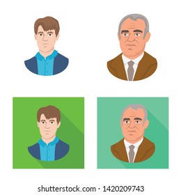 Vector design of checkmate and thin symbol. Collection of checkmate and target vector icon for stock.