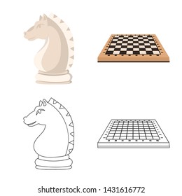 Vector design of checkmate and thin symbol. Set of checkmate and target vector icon for stock.