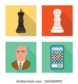 Vector design of checkmate and thin symbol. Set of checkmate and target vector icon for stock.
