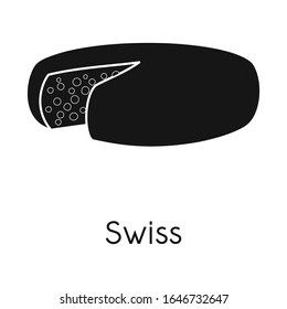 Vector design of chees and swiss icon. Web element of chees and block stock vector illustration.