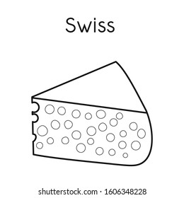 Vector design of chees and swiss symbol. Web element of chees and piece vector icon for stock.
