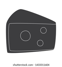 Vector design of cheese and block icon. Collection of cheese and appetizer stock symbol for web.